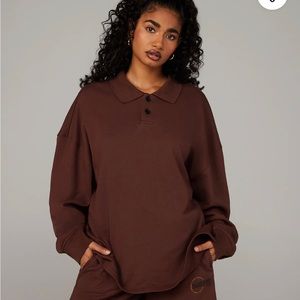 Unisex long sleeve polo